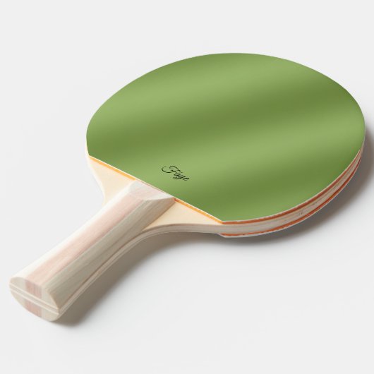 Raquette De Ping Pong Moderne mignon Solide dégradé vert motif d'onde (Devant Angle)
