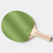 Raquette De Ping Pong Moderne mignon Solide dégradé vert motif d'onde (Côté)