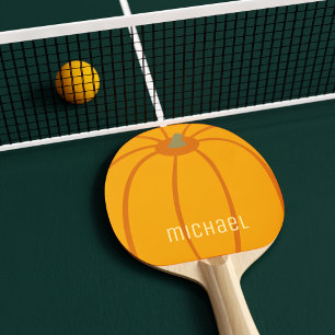 Raquette De Ping Pong Moderne Orange Citrouille Personnaliser Ping Pong 