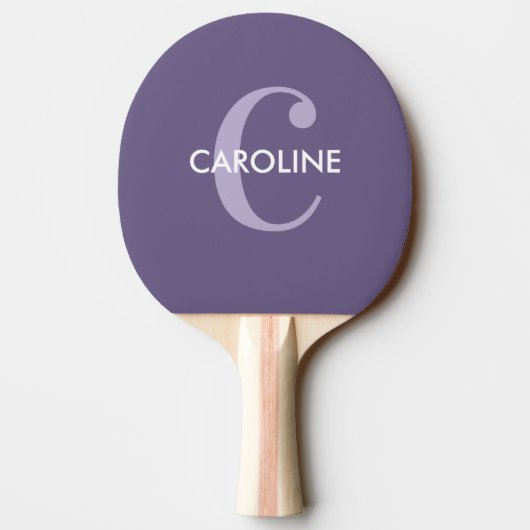 Raquette De Ping Pong Moderne simple classique initial violet (Dos)
