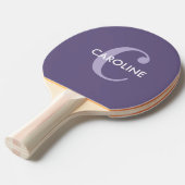 Raquette De Ping Pong Moderne simple classique initial violet (Devant Angle)
