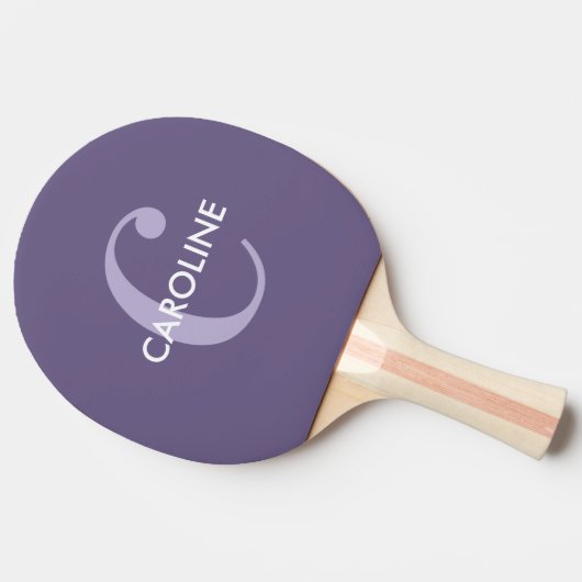 Raquette De Ping Pong Moderne simple classique initial violet (Côté)