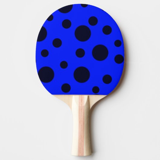 Raquette De Ping Pong Moderne Simple Noir pois motif jaune point (Devant)
