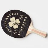 Raquette De Ping Pong Modest Dark Stone Irish Lucky Clover Wedding Crest (Côté)