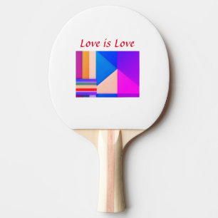 Raquette De Ping Pong Mois de fierté gay LGBTQ amour ajouter nom texte