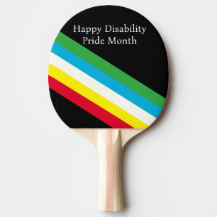 Raquette De Ping Pong Mois de la fierté du handicap heureux