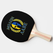 Raquette De Ping Pong Molon Labe Casque spartiate Laurels bleu jaune (Côté)
