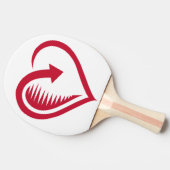 RAQUETTE DE PING PONG "MON AMOUR EST RETOURNÉ" COEUR (Côté)
