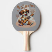 Raquette De Ping Pong Mon Chien A Fleas Ukulele Tuning Chanson (Devant)