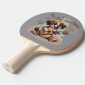 Raquette De Ping Pong Mon Chien A Fleas Ukulele Tuning Chanson (Devant Angle)