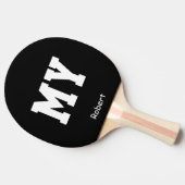 Raquette De Ping Pong Mon nom bleu personnalisé (Côté)