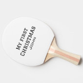 Raquette De Ping Pong Mon premier Noël ajouter nom masculin hommes texte (Côté)