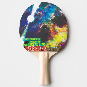 Raquette De Ping Pong Mondes Zombie Galaxie d'Halloween