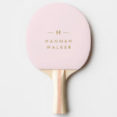 Raquette De Ping Pong Monogram Blush | Elegant Gold Minimum (Devant)