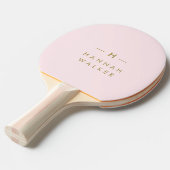Raquette De Ping Pong Monogram Blush | Elegant Gold Minimum (Devant Angle)
