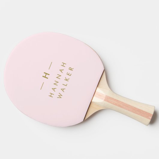 Raquette De Ping Pong Monogram Blush | Elegant Gold Minimum (Côté)