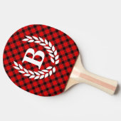 Raquette De Ping Pong Monogram Red Buffalo Check Ping Paddle (Côté)