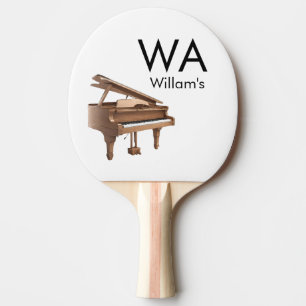 Raquette De Ping Pong Monogramme ajouter initiale lettre nom texte piano