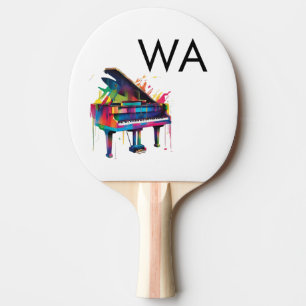 Raquette De Ping Pong Monogramme ajouter initiale lettre nom texte piano