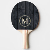 Raquette De Ping Pong Monogramme Bois Brûlé Foncé (Devant)