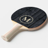 Raquette De Ping Pong Monogramme Bois Brûlé Foncé (Devant Angle)