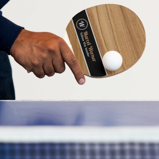 Raquette De Ping Pong Monogramme Bois comme rustique (Insitu)