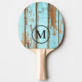Raquette De Ping Pong Monogramme Bois Lavé Bleu (Devant)