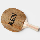 Raquette De Ping Pong Monogramme Bois rustique Pays Brown Noir (Côté)