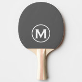 Raquette De Ping Pong Monogramme classique gris minimal (Devant)
