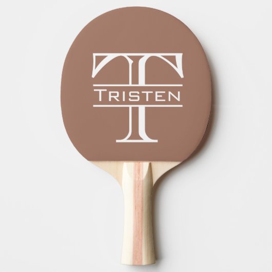 Raquette De Ping Pong Monogramme classique personnalisé (Devant)