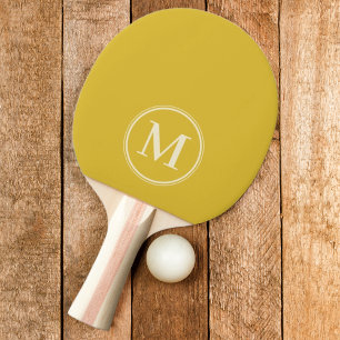 Raquette De Ping Pong Monogramme couleur citron brûlé uni