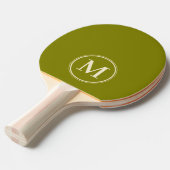 Raquette De Ping Pong Monogramme Couleur Olive Chaude Uni (Devant Angle)