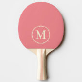 Raquette De Ping Pong Monogramme couleur pêche uni (Dos)