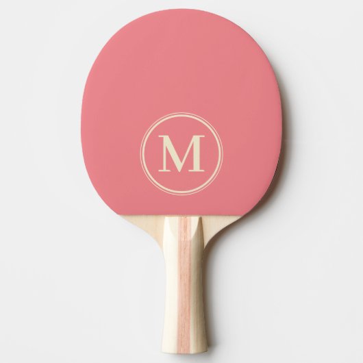 Raquette De Ping Pong Monogramme couleur pêche uni (Devant)