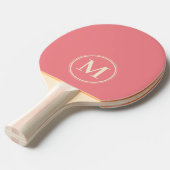 Raquette De Ping Pong Monogramme couleur pêche uni (Devant Angle)