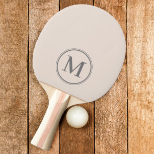 Raquette De Ping Pong Monogramme Couleur Rose Château de Sable Uni