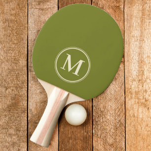 Raquette De Ping Pong Monogramme couleur vert saule uni