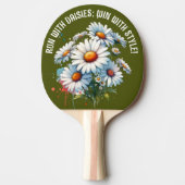Raquette De Ping Pong Monogramme Courir avec marguerites : gagner avec s (Devant)