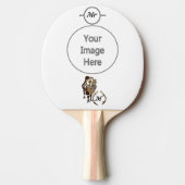 Raquette De Ping Pong Monogramme de chameau de Bactrie lunaire (Devant)