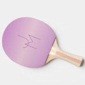 Raquette De Ping Pong Monogramme de chevauchement unique | Lavande douce (Côté)