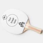 Raquette De Ping Pong Monogramme de chien à deux gardes (Côté)