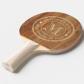 Raquette De Ping Pong Monogramme de mariage en bois d'érable (Devant Angle)