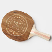 Raquette De Ping Pong Monogramme de mariage en bois d'érable (Côté)