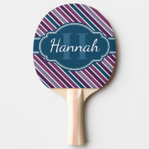 Raquette De Ping Pong Monogramme de Motif Turquoise Gras Violet