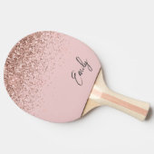 Raquette De Ping Pong Monogramme de Parties scintillant rose pâle Rose (Côté)