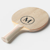 Raquette De Ping Pong Monogramme de pin blanc (Devant Angle)