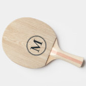 Raquette De Ping Pong Monogramme de pin blanc (Côté)