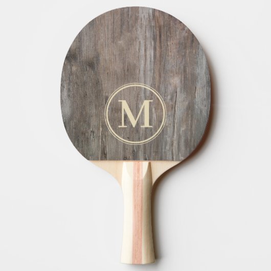 Raquette De Ping Pong Monogramme de planches usées (Dos)