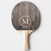Raquette De Ping Pong Monogramme de planches usées (Devant)