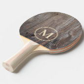 Raquette De Ping Pong Monogramme de planches usées (Devant Angle)